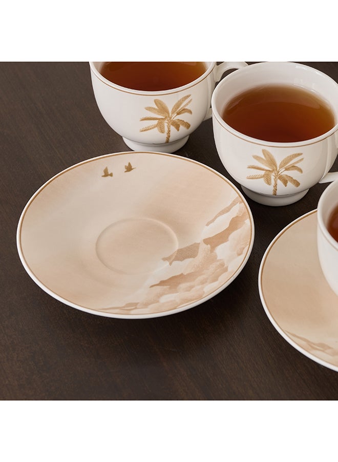Home Box Sahra 8-Piece Cup and Saucer Set - Image 3